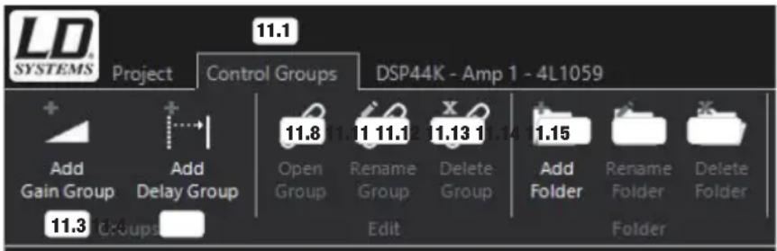 LD Systems DSP 45 K - CONTROL GROUPS - 1
