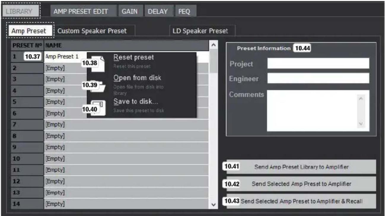LD Systems DSP 45 K - ADMINISTERING AMP PRESETS - 1