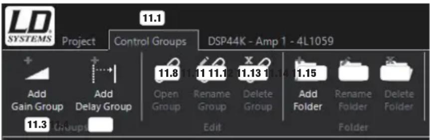 LD Systems DSP 45 K - GRUPOS DE CONTROL - 1