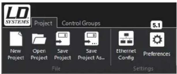 LD Systems DSP 45 K - PREFERENCES - 1