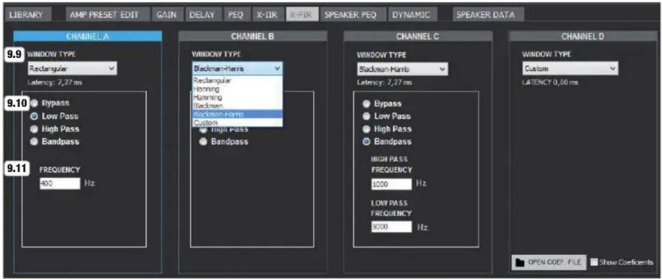 LD Systems DSP 45 K - FILTR X-FIR (FINITE IMPULSE RESPONSE) - 1