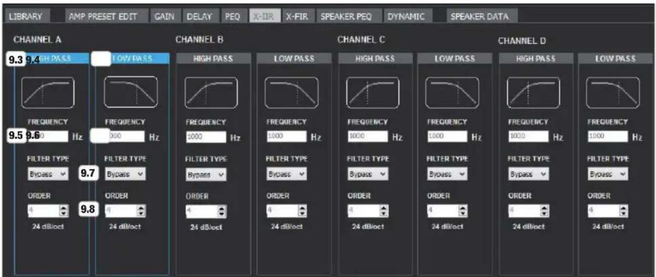 LD Systems DSP 44 K - X-IIR FILTER (INFINITE IMPULSE RESPONSE) - 1