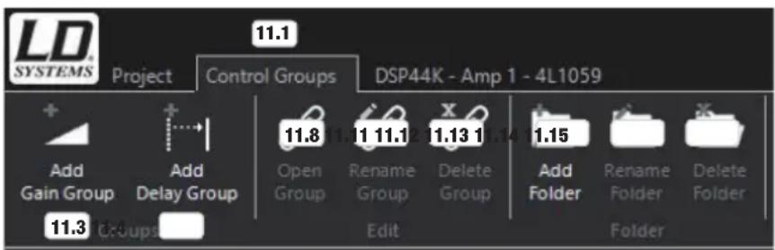 LD Systems DSP 44 K - CONTROL GROUPS - 1