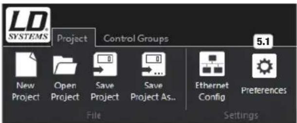 LD Systems DSP 44 K - PREFERENCES - 1