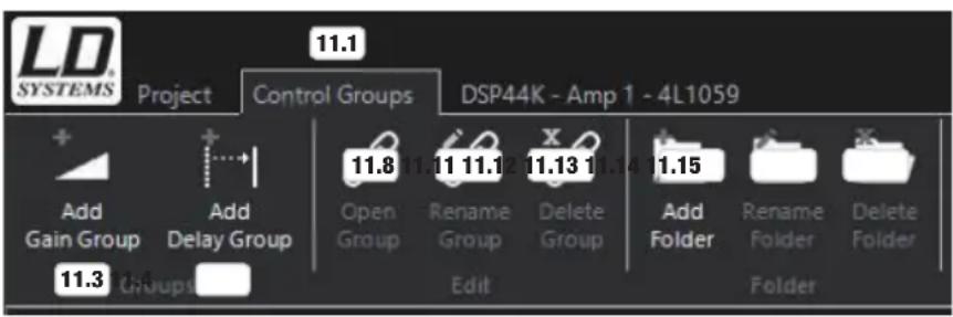 LD Systems DSP 44 K - GRUPOS DE CONTROL - 1