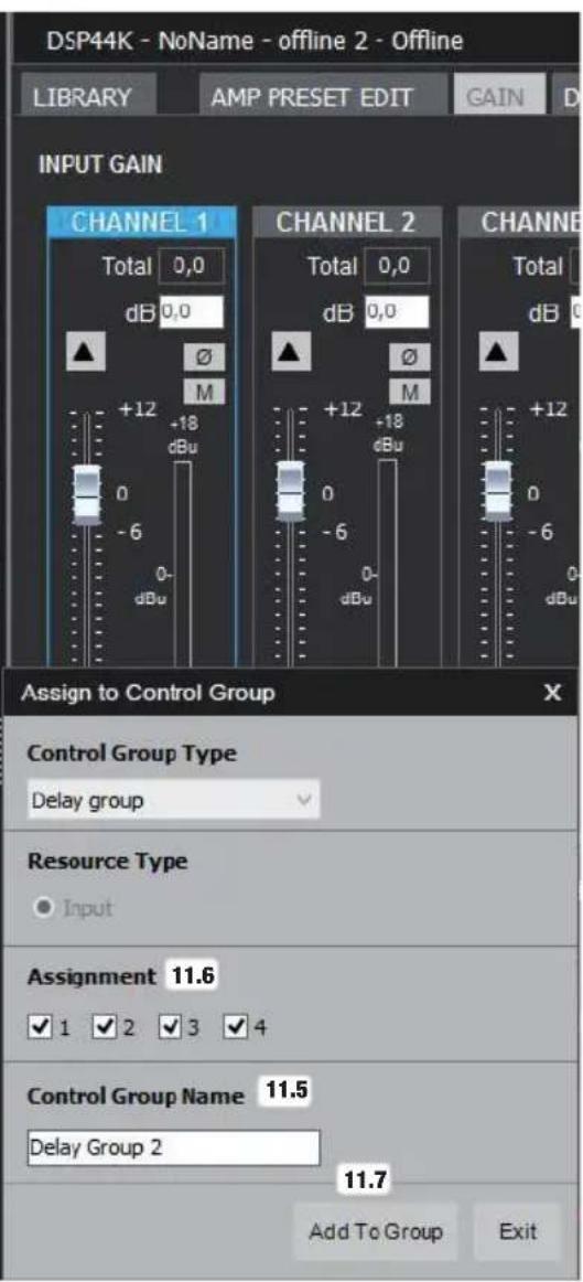 LD Systems DSP 44 K - CONTROL GROUPS - 4