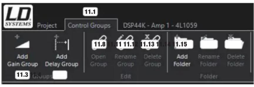 LD Systems DSP 44 K - CONTROL GROUPS - 1