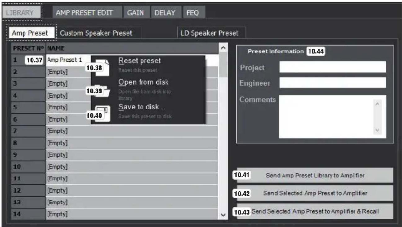 LD Systems DSP 44 K - AMP PRESETS VERWALTEN - 1