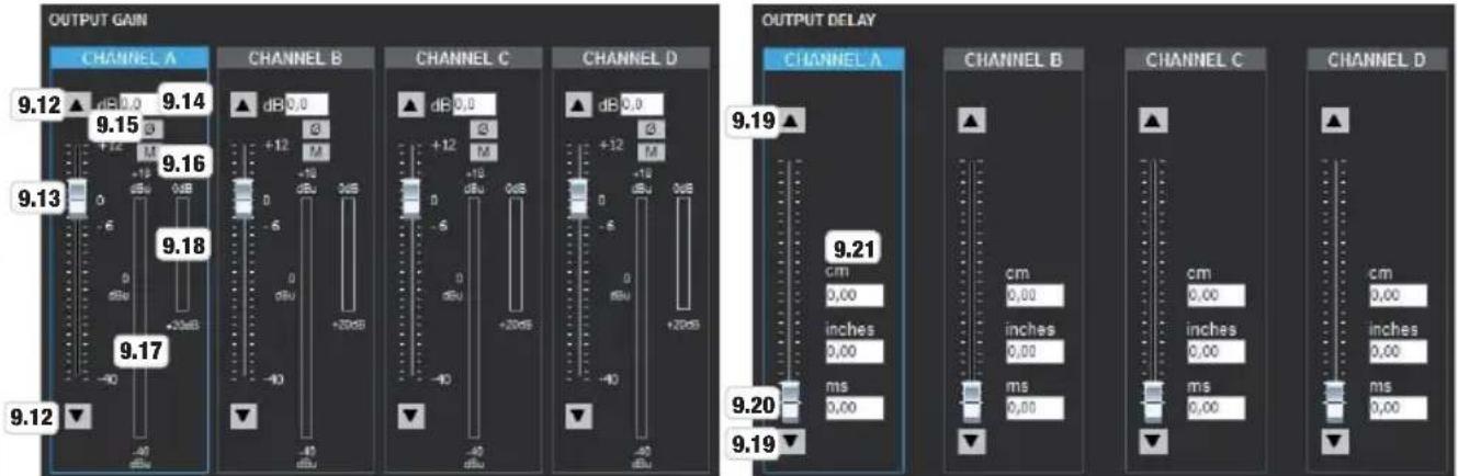 LD Systems DSP 44 K - AMPLIFICACION DE SALIDA RETARDO DE SALIDA - 1