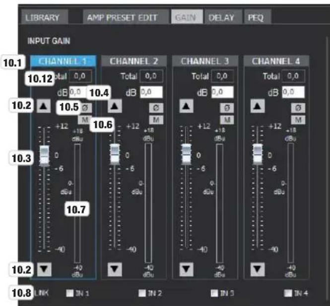 LD Systems DSP 44 K - INPUT GAIN INPUT DELAY - 1