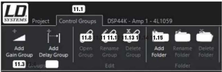 LD Systems DSP 44 K - CONTROL GROUPS - 1