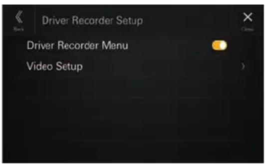 ALPINE iLXF115DU - Configuration de la dash cam (enregistreur) (en option) - 1