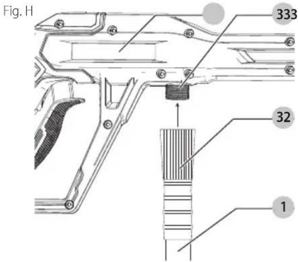 Craftsman CMEPW1900 - Fixer le boyau d'arrosage (Fig. J) - 1