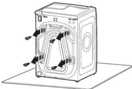 MAYTAG MHW5630MBK - Retirer les boulons de transport de la laveuse - 1