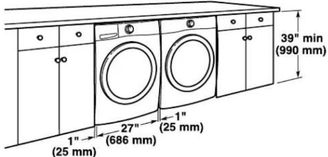 MAYTAG MGD5030MW - Custom under-counter installation: - 1