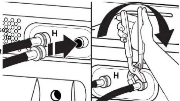 MAYTAG MHW6630MBK - Connect inlet hoses to washer - 1