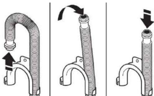 MAYTAG MHW6630MBK - Remove drain hose form (floor drain installations only) - 1
