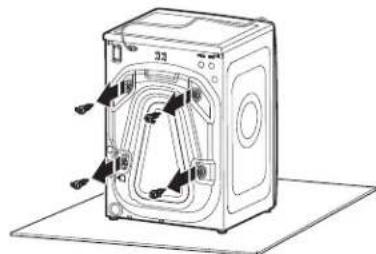 MAYTAG MHW6630MBK - Se retirer les boulons de transport de la laveuse - 1
