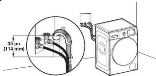 MAYTAG MHW6630MBK - Système de vidange avec tuyau de rejet à l'égout mural - 1
