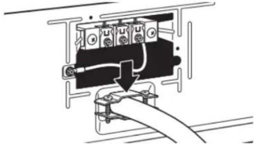 MAYTAG MED5630MBK - Fixer le serre-câbles du câble d'alimentation - 1