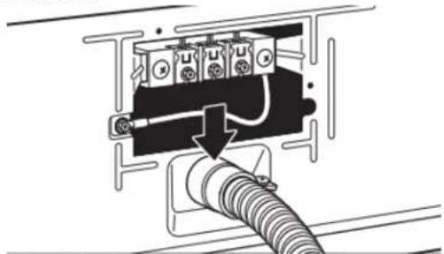 MAYTAG MED5630MBK - Fixer le câble à raccordement direct au serre-câbles - 1