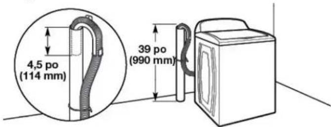 MAYTAG MVW5035MW - Système de vidange avec tuyau de rejet à l'égout au plancher - 1