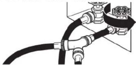 MAYTAG MGD5430MW - Attach long hose to "Y" connector and tighten couplings - 3