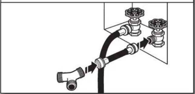 MAYTAG MGD6630MBK - Attach short hose and "Y" connector - 1