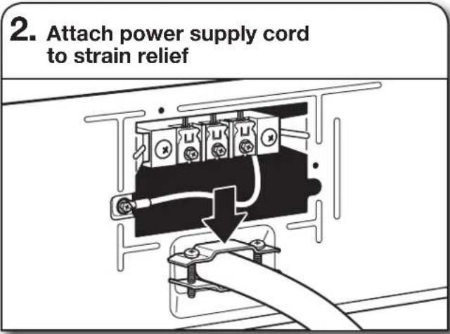 MAYTAG MGD6630MBK - Attach power supply cord strain relief - 2