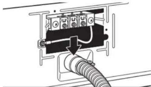 MAYTAG MED6630MBK - Fixer le cable à raccordement direct au serre-cables - 1