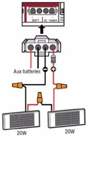 LIFT-MASTER LMWETXU - Câbler les panneaux solaires - 2
