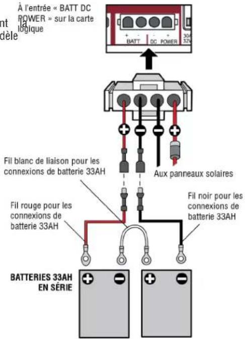 LIFT-MASTER LMWETXU - Câblage des batteries - 1