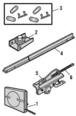 LIFT-MASTER 87802 - Rail Assembly Parts 84602 - 1