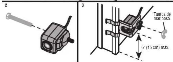LIFT-MASTER 87802 - Instale los sensores de inversionion de seguidad - 4
