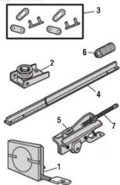 LIFT-MASTER 87802 - Piezas para montar el riel 87504-267 - 1