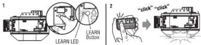 LIFT-MASTER 87802 - TO ADD, REPROGRAM, OR CHANGE A REMOTE CONTROL USING BUTTON - 1