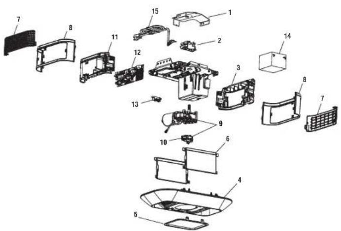 LIFT-MASTER 87802 - Garage Door Opener Parts Model 87802 - 1