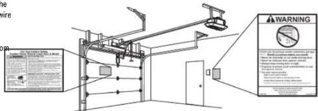 LIFT-MASTER 87802 - Attach the Warning Labels - 1