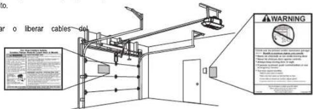LIFT-MASTER 87802 - garque las etiquetas de advertencia - 2