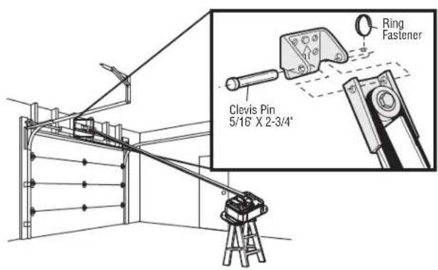 LIFT-MASTER 87802 - Attach the Rail to the Header Bracket - 2