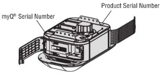 LIFT-MASTER 87802 - myQ® Serial Number - 1
