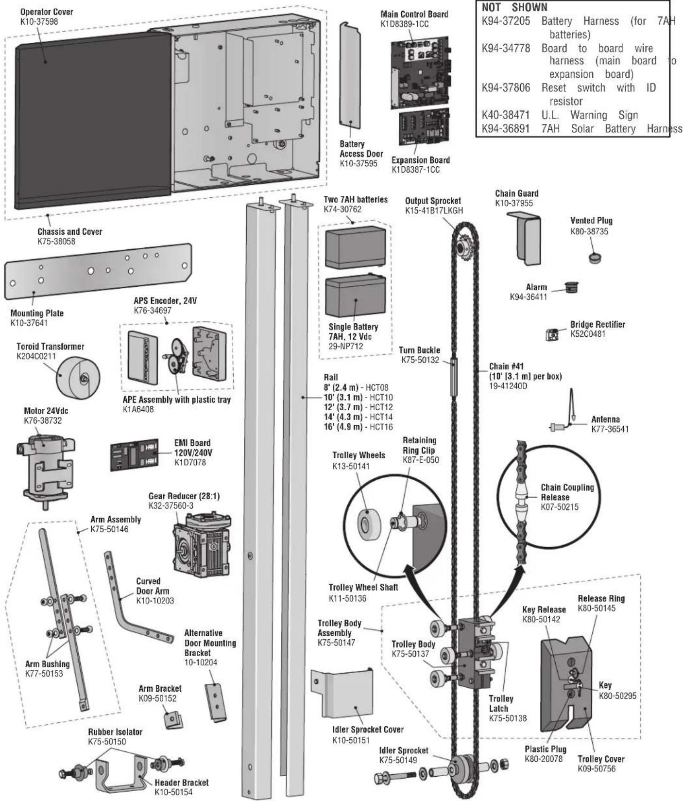 LIFT-MASTER HCT14 - REPAIR PARTS - 1
