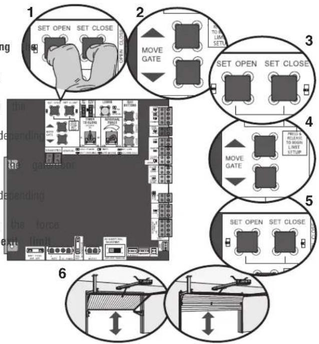 LIFT-MASTER HCT14 - Initial Limits and Force Adjustment - 1