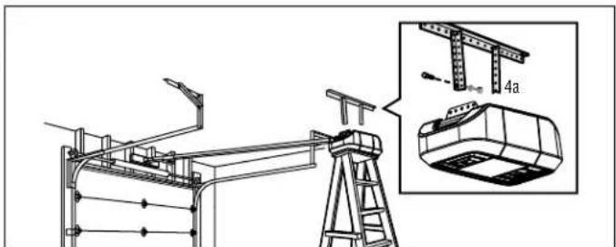 LIFT-MASTER 041D7440 - Reinstall the garage door opener: - 1