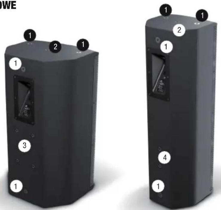 LD Systems SAT 262 G2 W - PUNKTY MONTAZOWE - 1