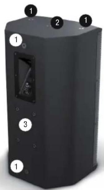LD Systems SAT 262 G2 W - PUNTI DI MONTAGGIO - 1