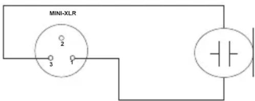 LD Systems U518 MD - BELEGUNG MINI-XLR-ANSCHLUSS (TASCHENSENDER) - 2