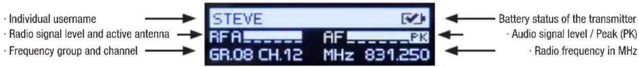 LD Systems U518 MD - DESCRIPCION DE LA PANTALLA - 1