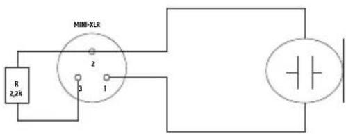 LD Systems U306 MD - CONFIGURAZIONE DEL COLLEGAMENTO MINI XLR (TRASMETTITORE TASCABILE) - 3