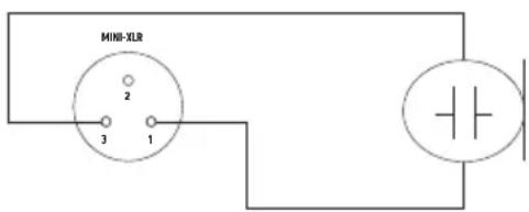 LD Systems U508 MD - BELEGUNG MINI-XLR-ANSCHLUSS (TASCHENSENDER) - 2